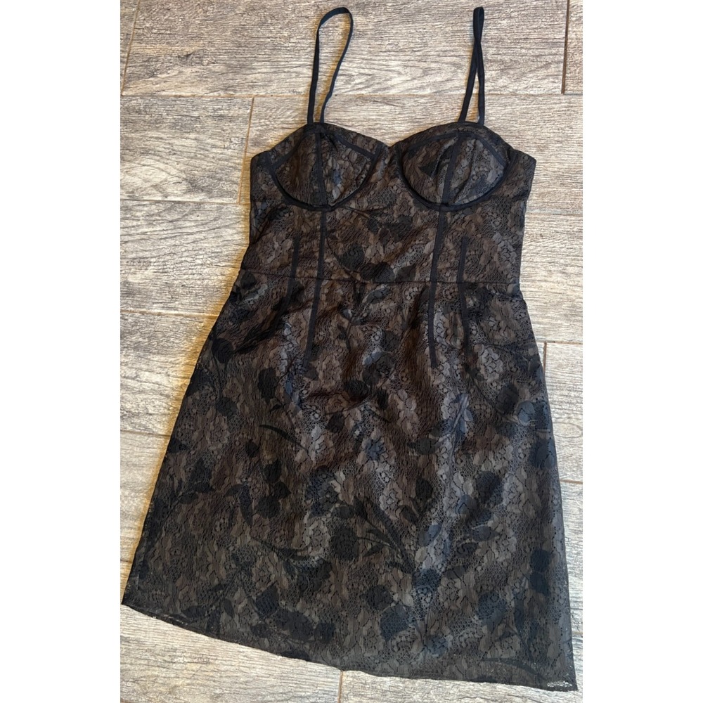 American Eagle lace corset dress size 2 NWT Elena Gilbert LBD Hoco Y2K Gothic